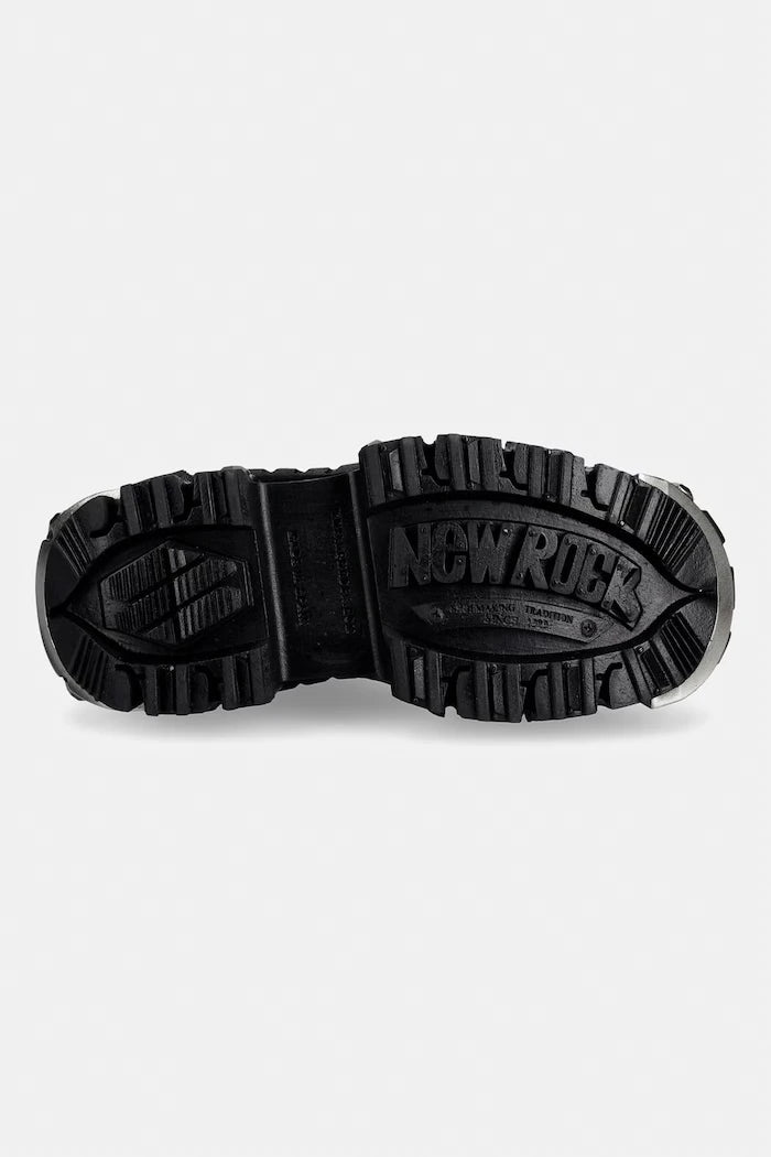 New Rock CRUST NEGRO IMPERFECT TANK kadın deri platform bot
