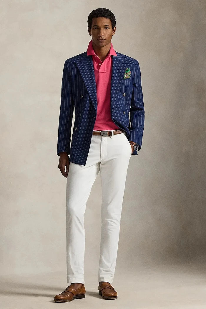 Памучна тениска с яка Polo Ralph Lauren