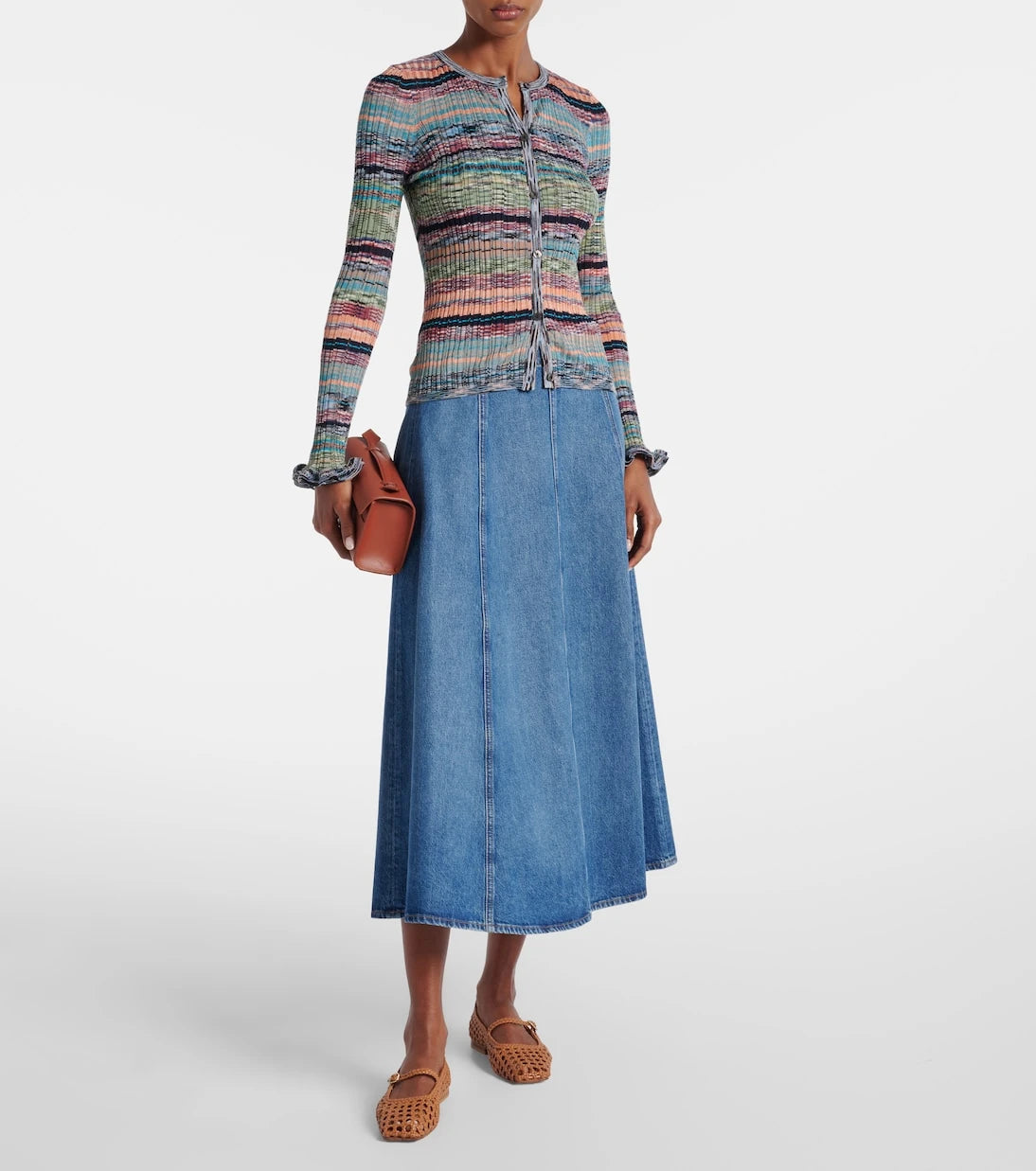 Ulla Johnson - Uma denim midi skirt
