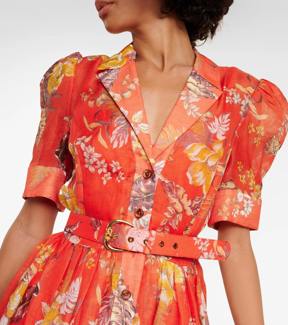 Zimmermann - Matchmaker linen and silk shirt dress