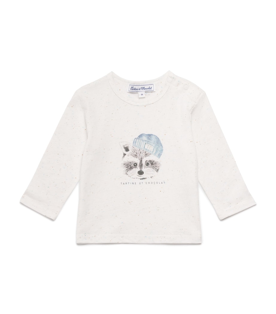 Cotton-Blend Raccoon Print T-Shirt (3 Months-4 Years)