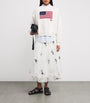Cotton American Flag Sweatshirt WHITE