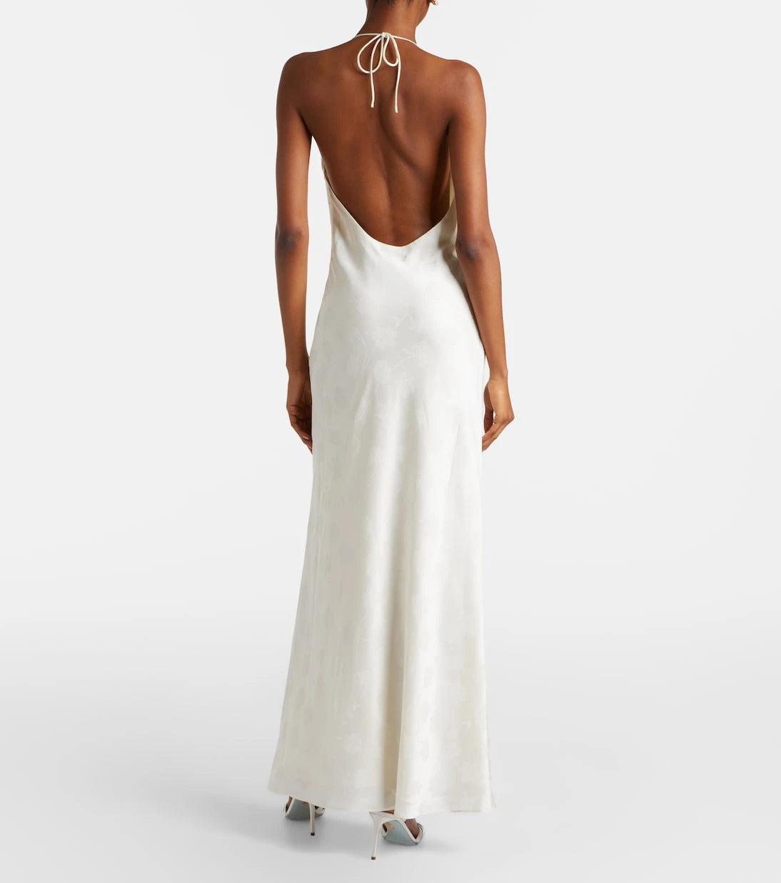 Rotate - Floral halterneck satin maxi dress