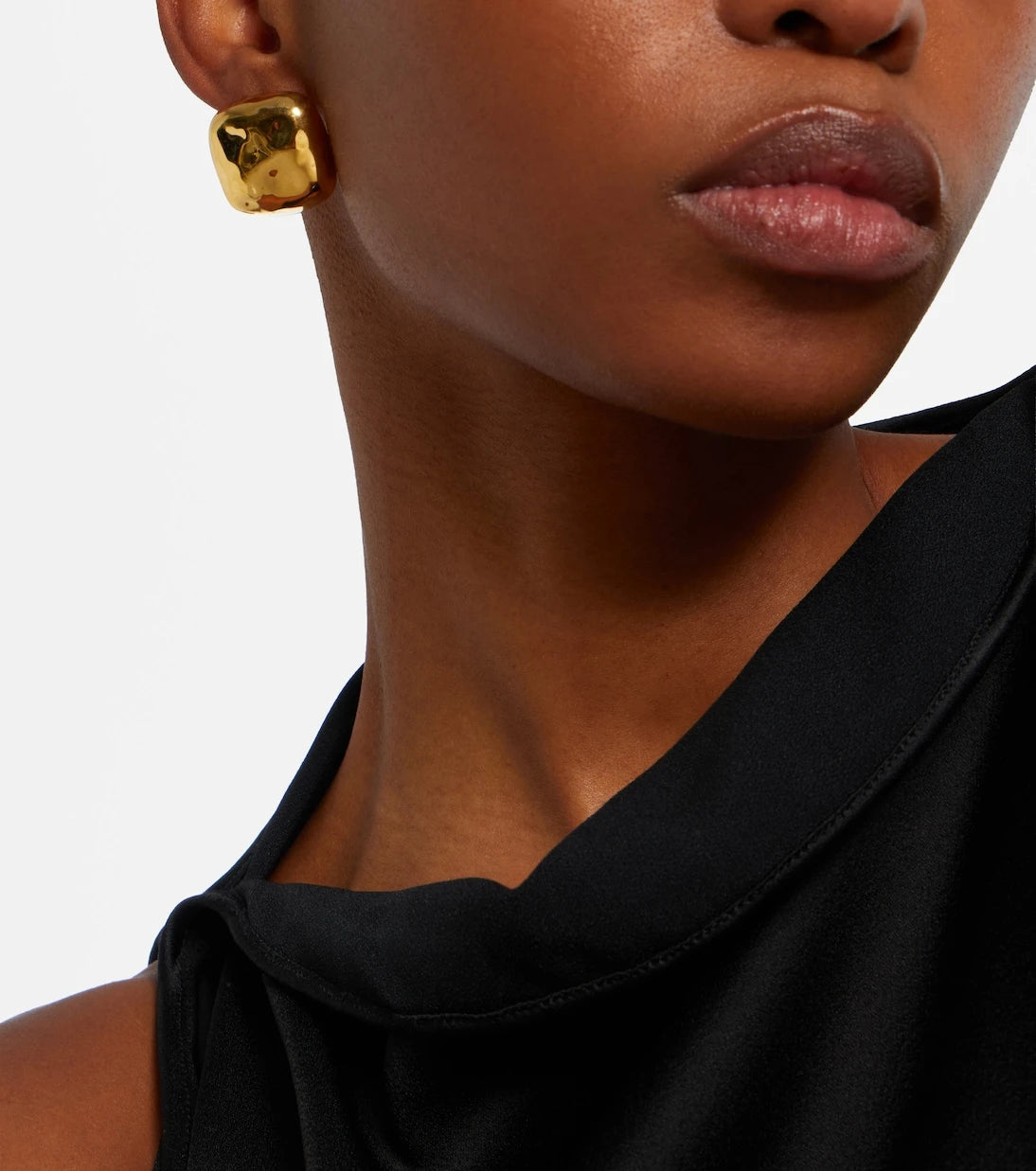 Déhanche - Tetra Large gold-plated sterling silver earrings