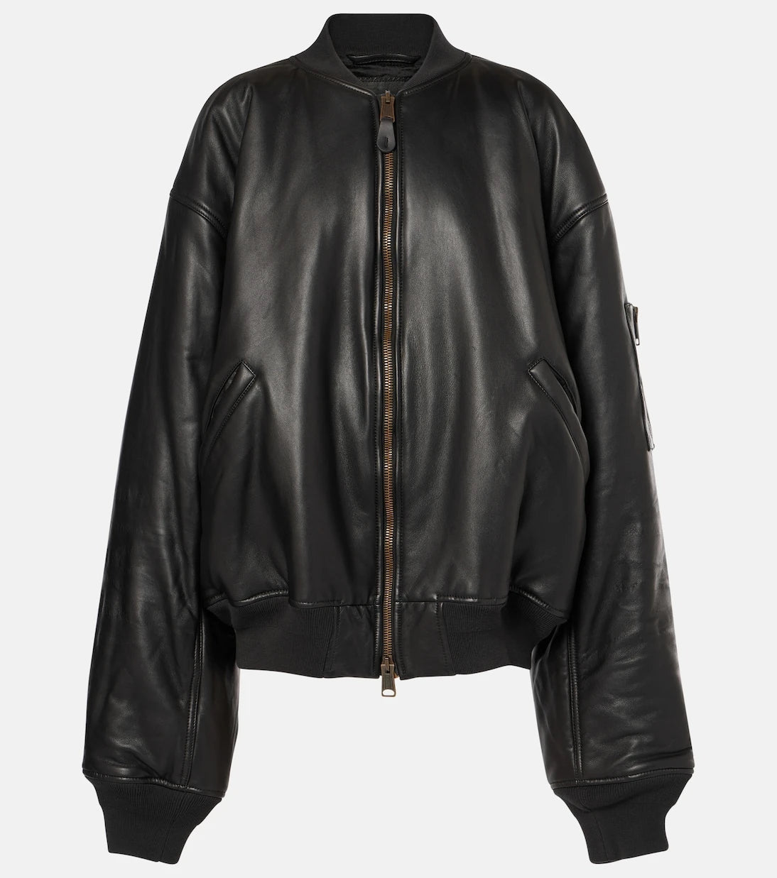 Balenciaga - Leather bomber jacket