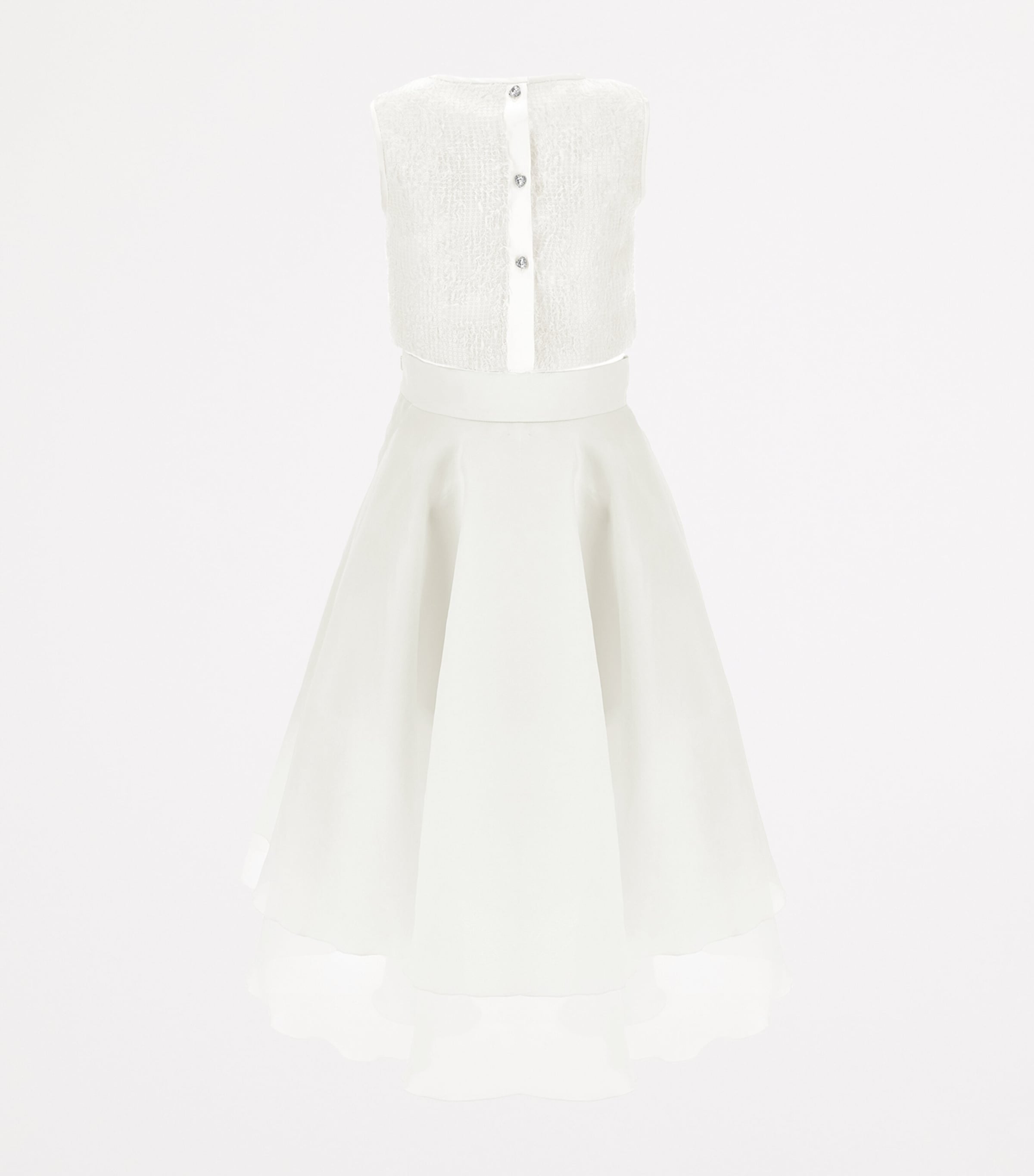 Flower-Appliqué Top and Skirt Set (2-16 Years)