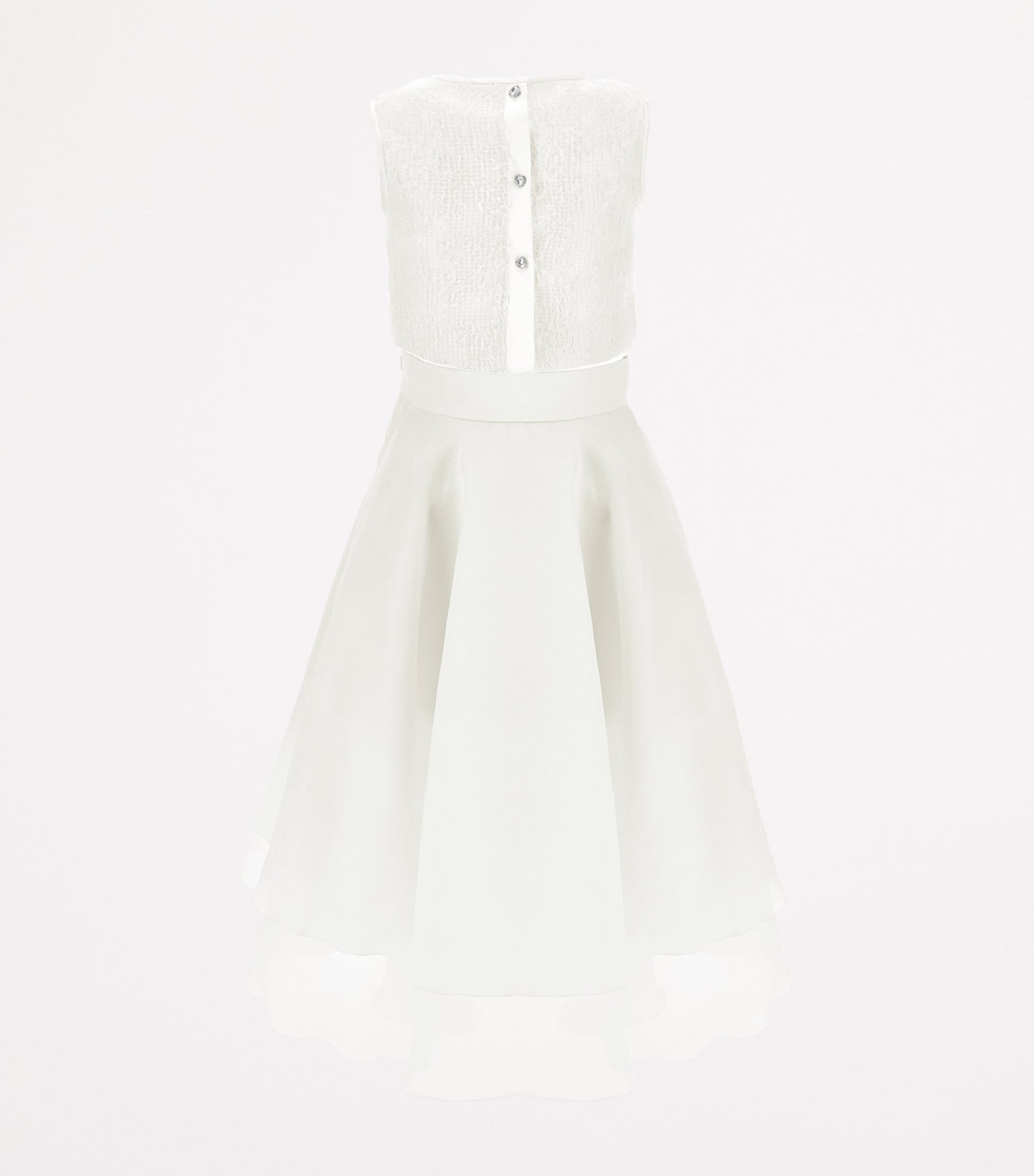 Flower-Appliqué Top and Skirt Set (2-16 Years)