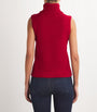 Veronica Beard Red Cashmere Mazzy Sweater Vest