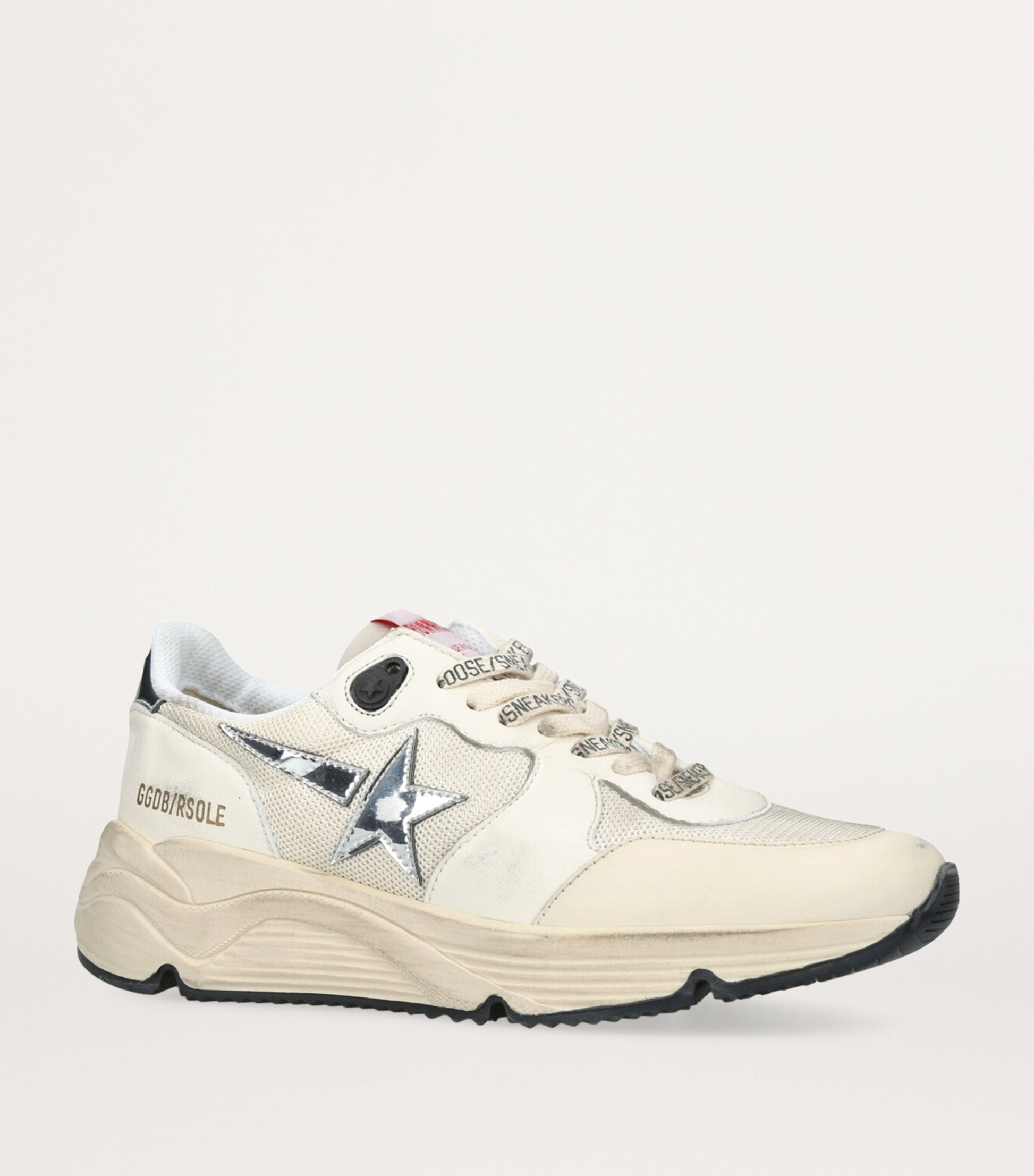 White Running Sole Sneakers