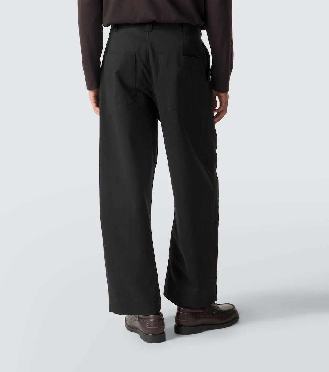 Studio Nicholson - Sorte cotton wide-leg pants