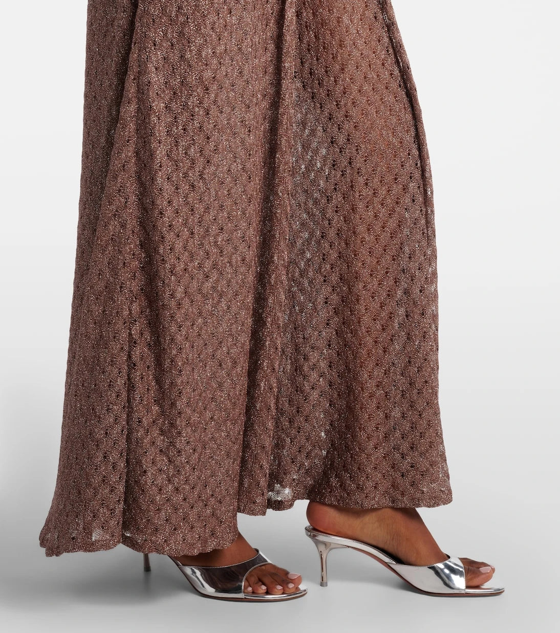 Missoni - Open-knit lamé beach cover-up