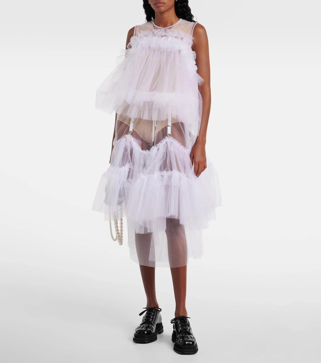 Noir Kei Ninomiya - Ruffled tulle top