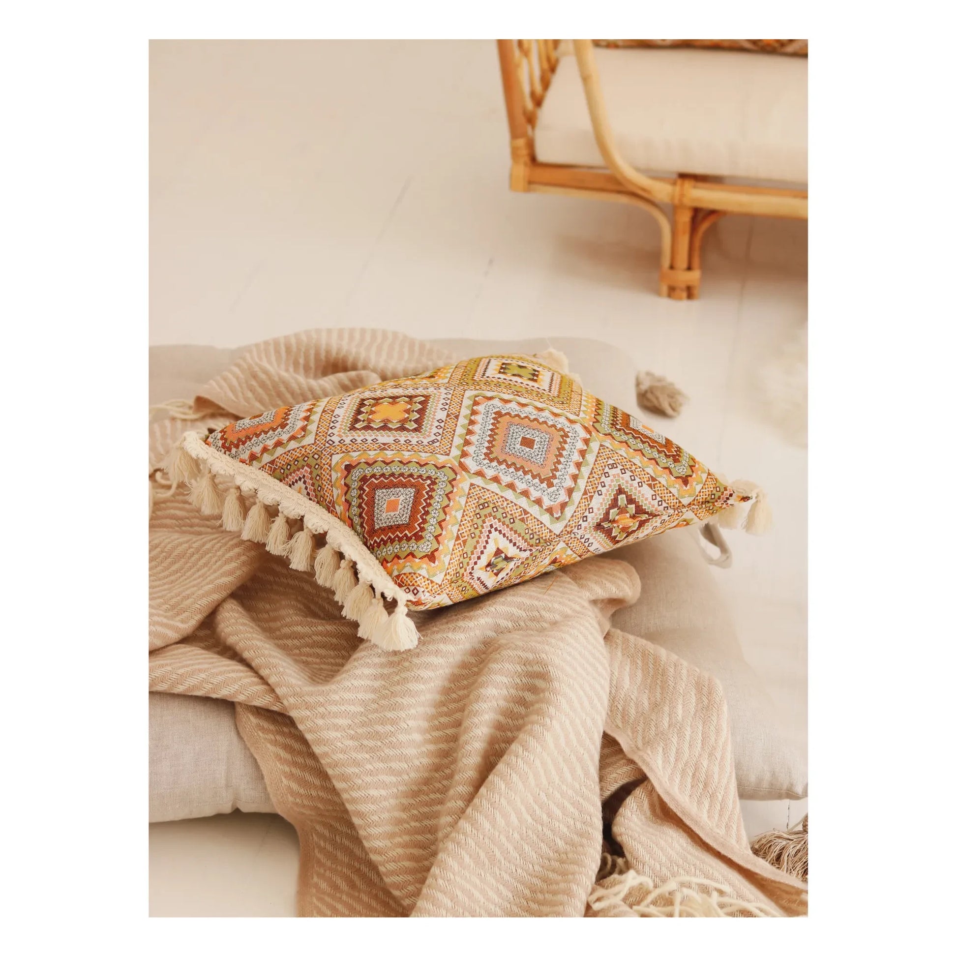 Moi Mili - Boho cushion | Honey