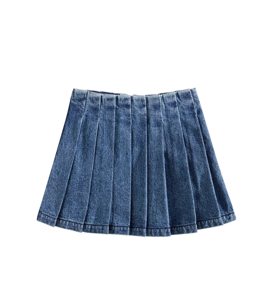 Self-Portrait Kids - Pleated denim skirt