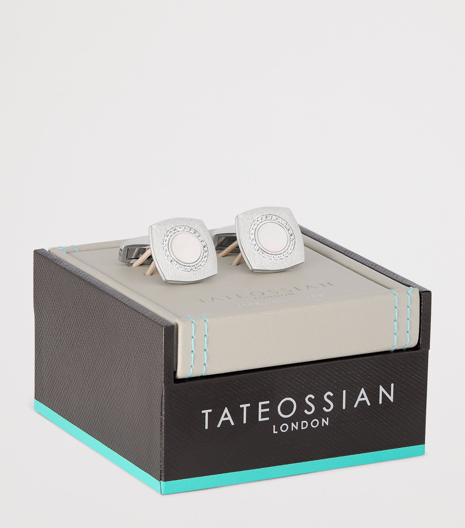 Sterling Silver and Sapphire Graffiato Cufflinks