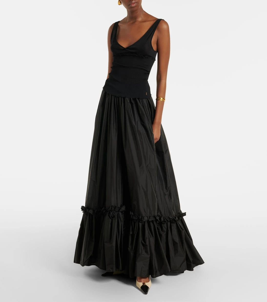 Saint Laurent - Ruffled maxi skirt
