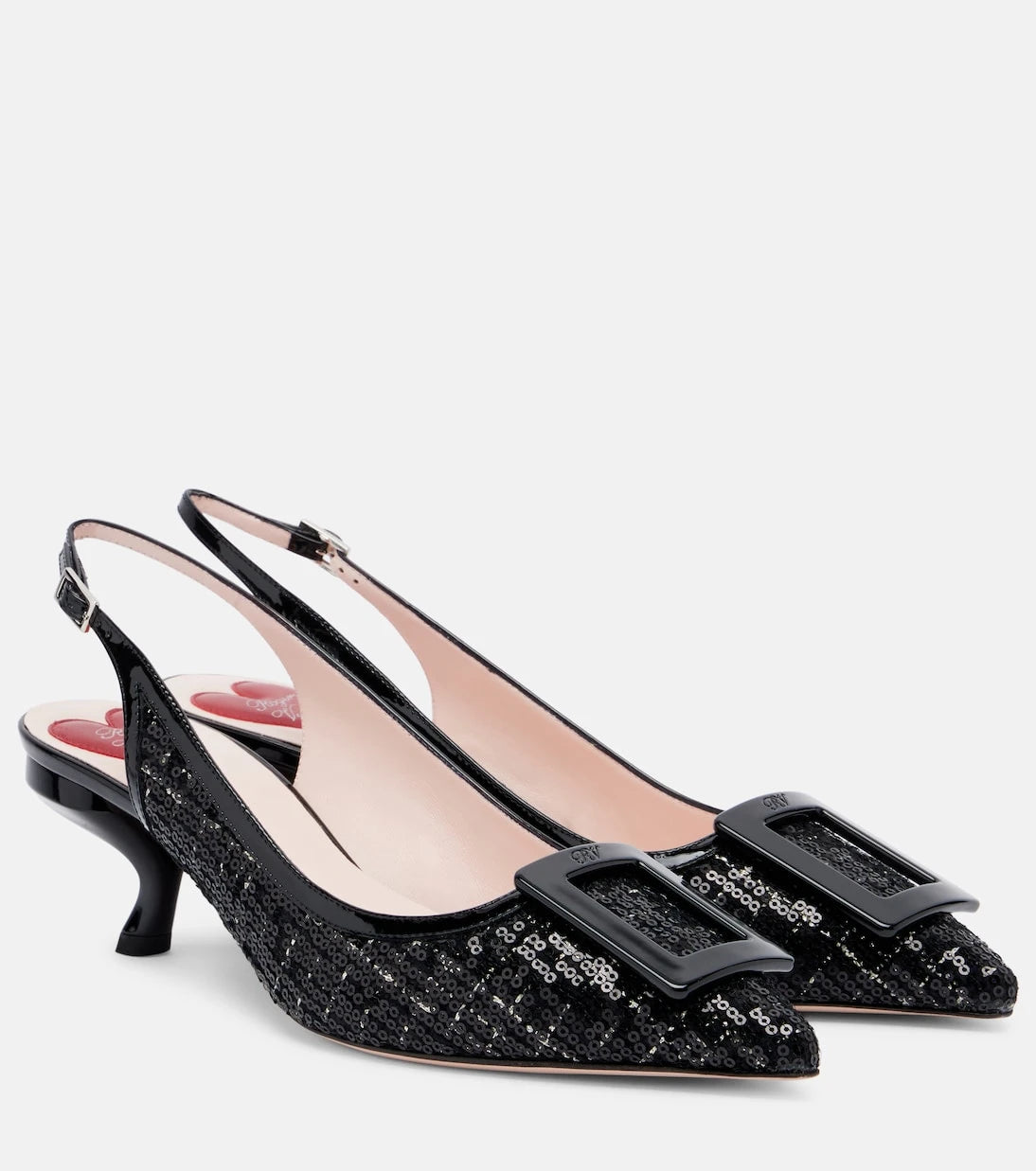 Roger Vivier - حذاء "فيرغول 55" مفتوح من الخلف ومزين بالترتر