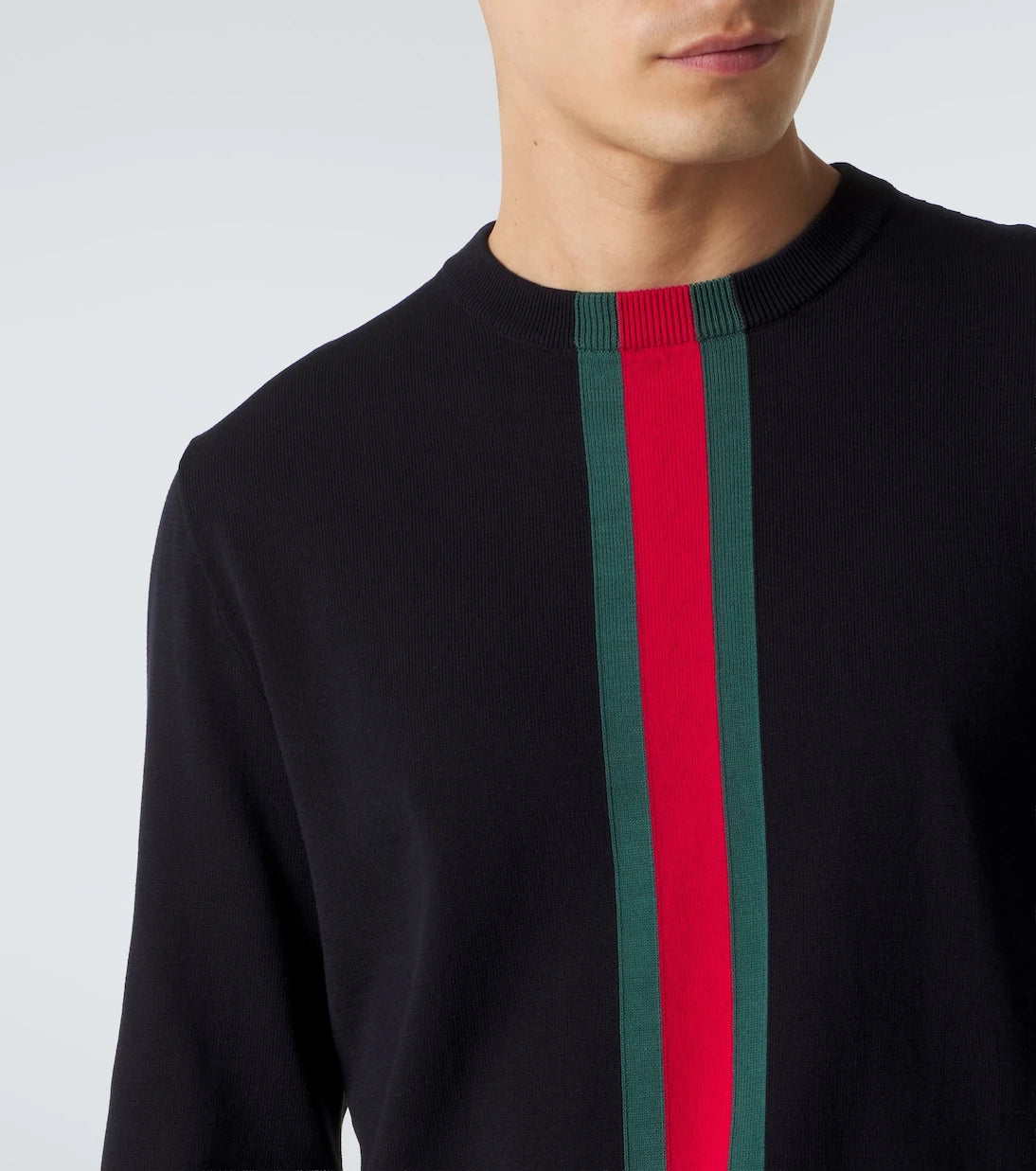 Gucci - Web Stripe cotton sweater