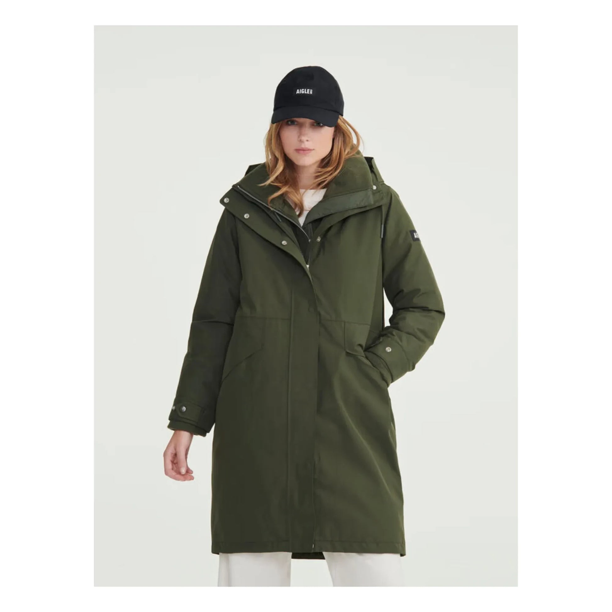 Aigle - Long Quilted Goretex Parka | Khaki