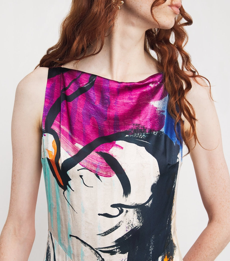 Silk Munir Midi Dress