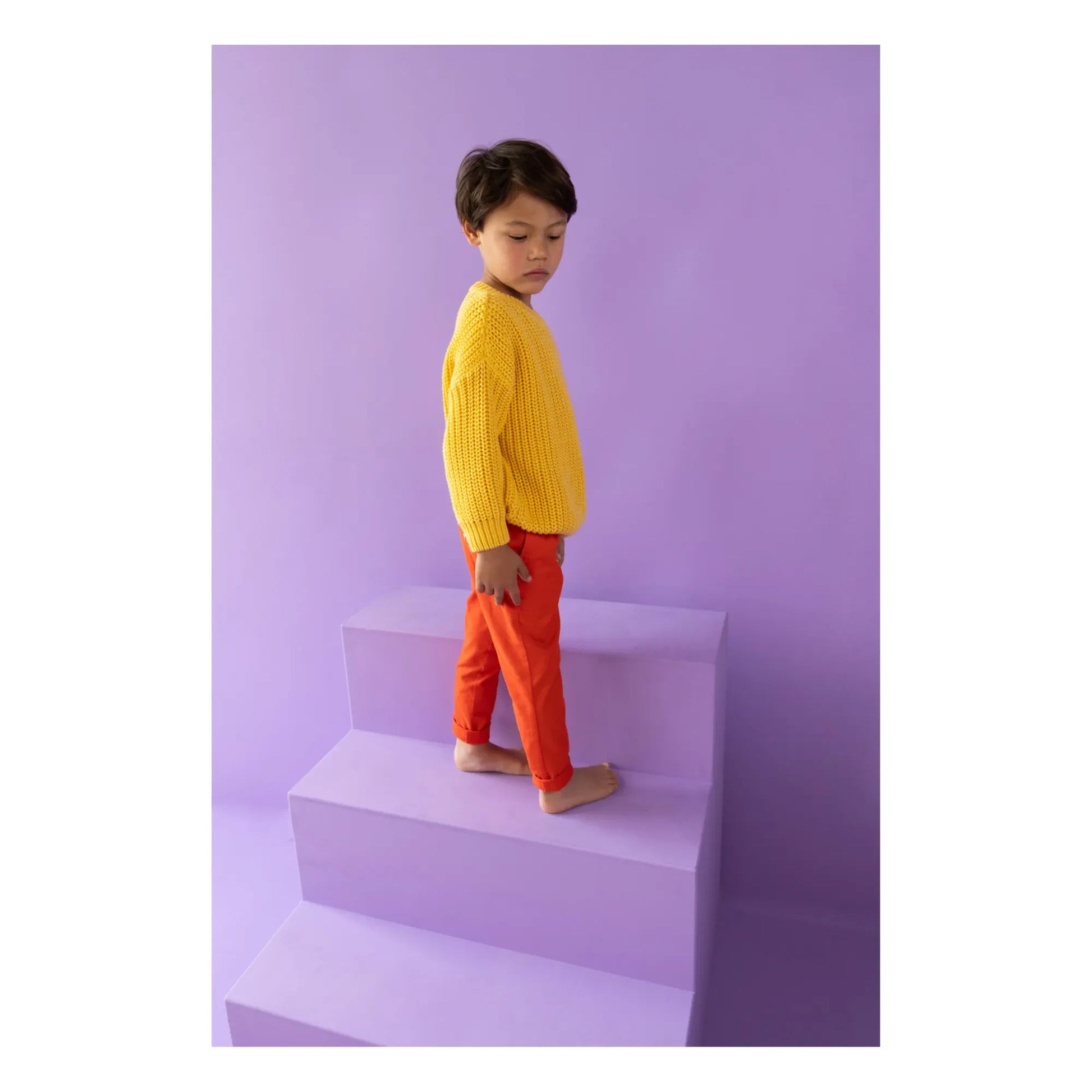 Yuki - Organic Cotton Chunky Sweater | Mustard