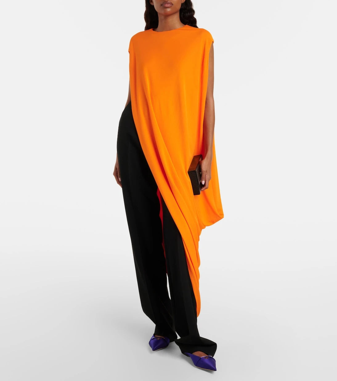 Tom Ford - Asymmetric draped crêpe jersey top