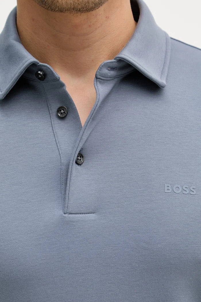 BOSS erkek pamuklu yakalı tişört