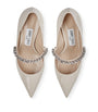 Jimmy Choo Neutral Bing 65 Leather Embellished Pumps