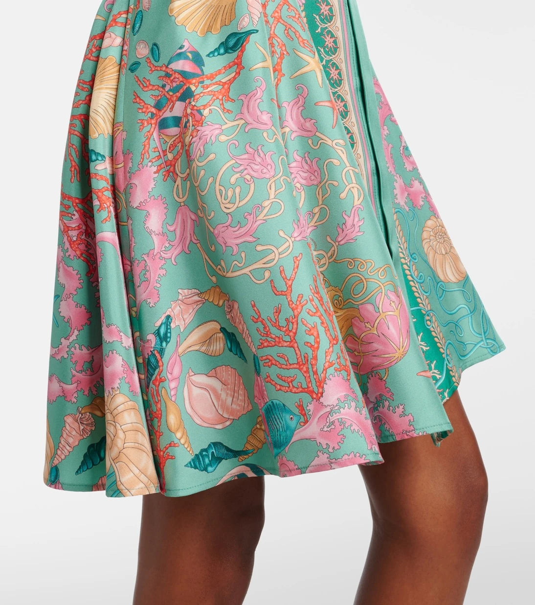 Versace - Underwater Barocco silk twill shirt dress