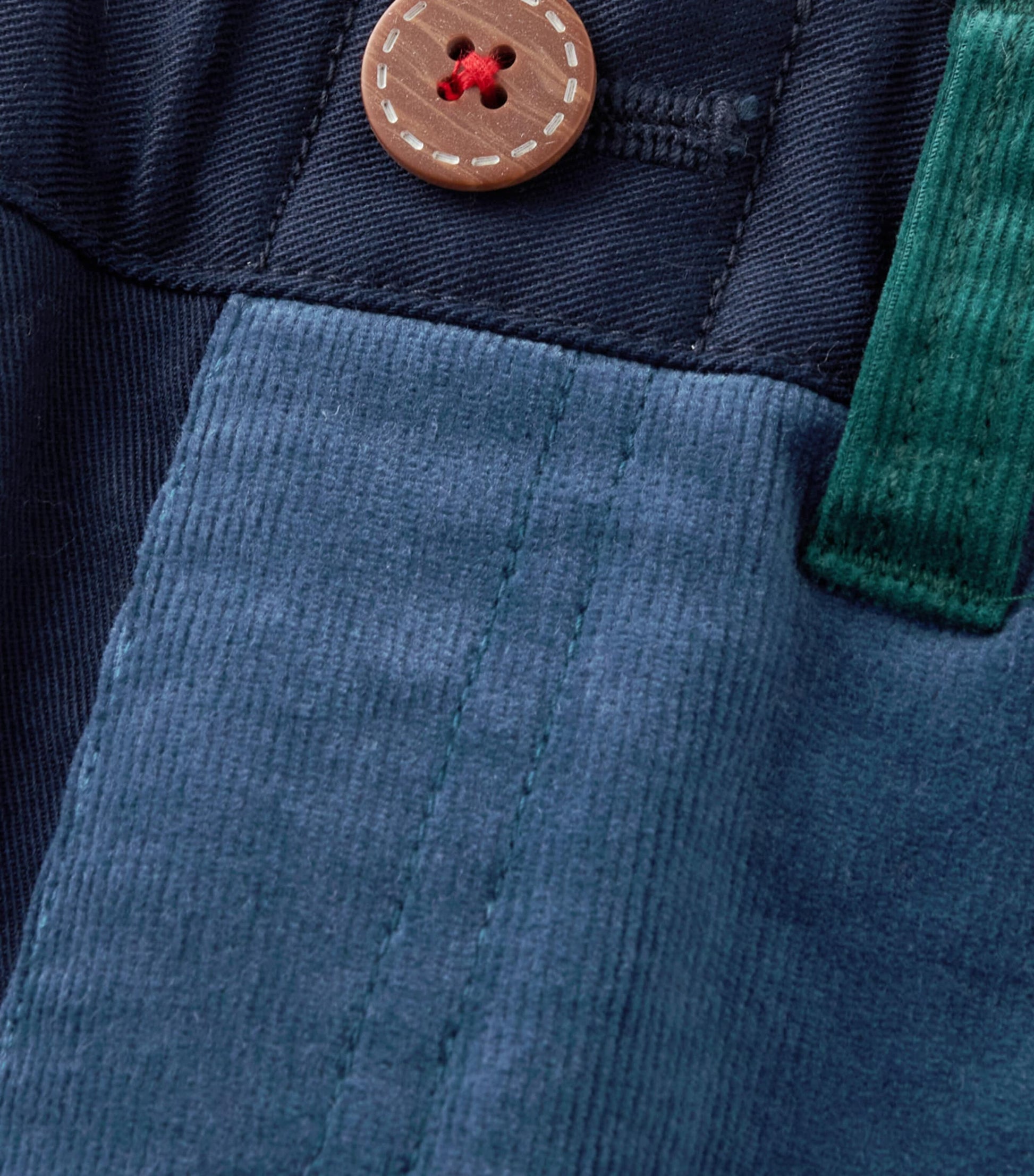 Cotton-Blend Patchwork Embroidered Trousers (2-5 Years)