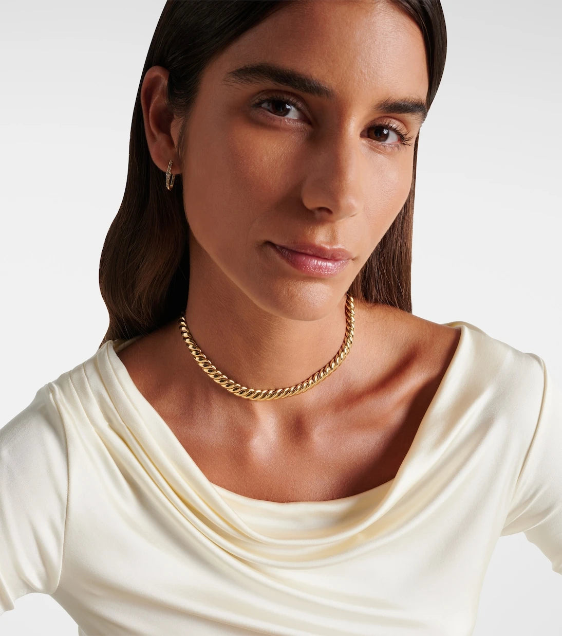 David Yurman - قلادة كيبل منحوتة من الذهب عيار 18 قيراطًا