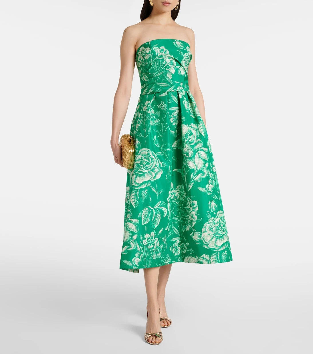 Monique Lhuillier - Strapless silk gown