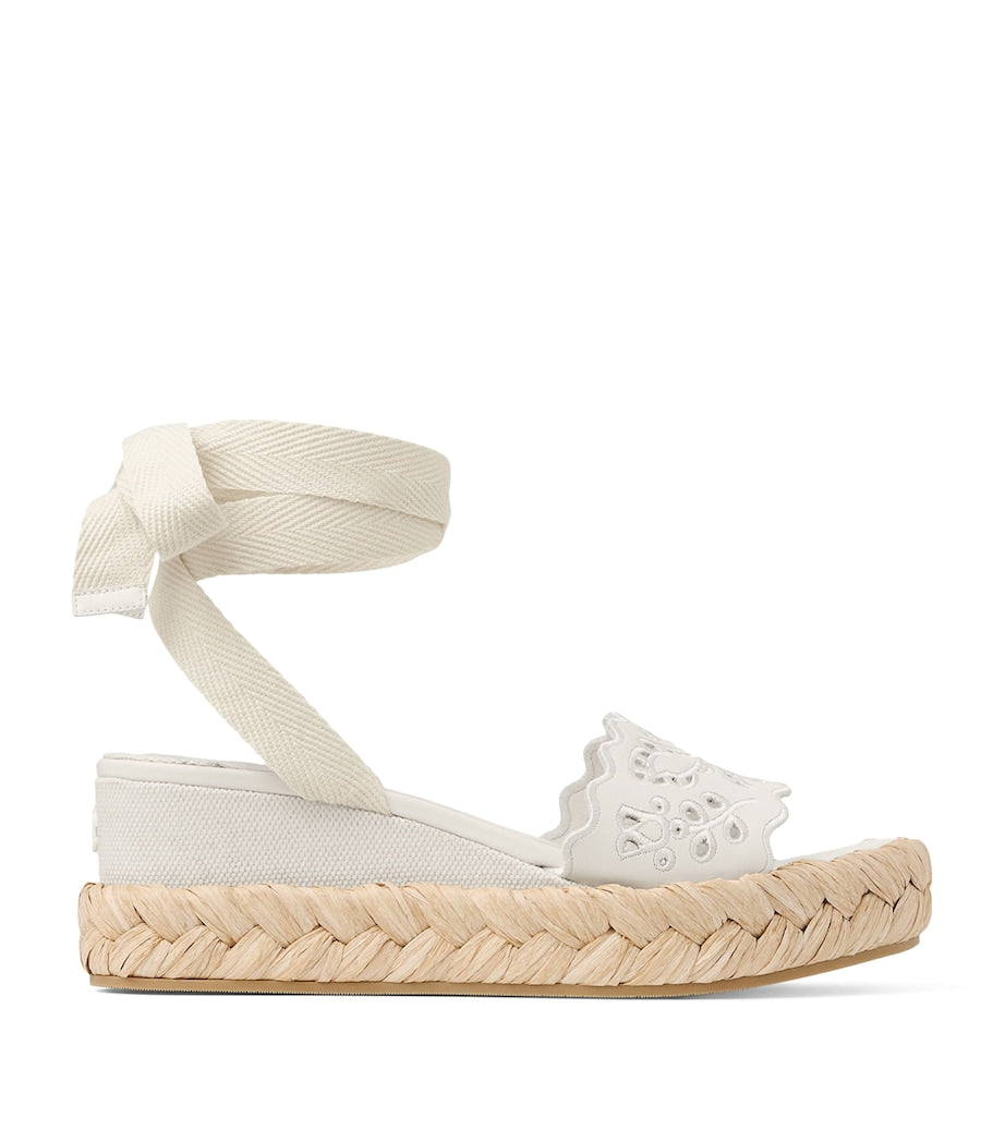 Arlee 60 Leather Wedge Sandals LATTE/NATURAL