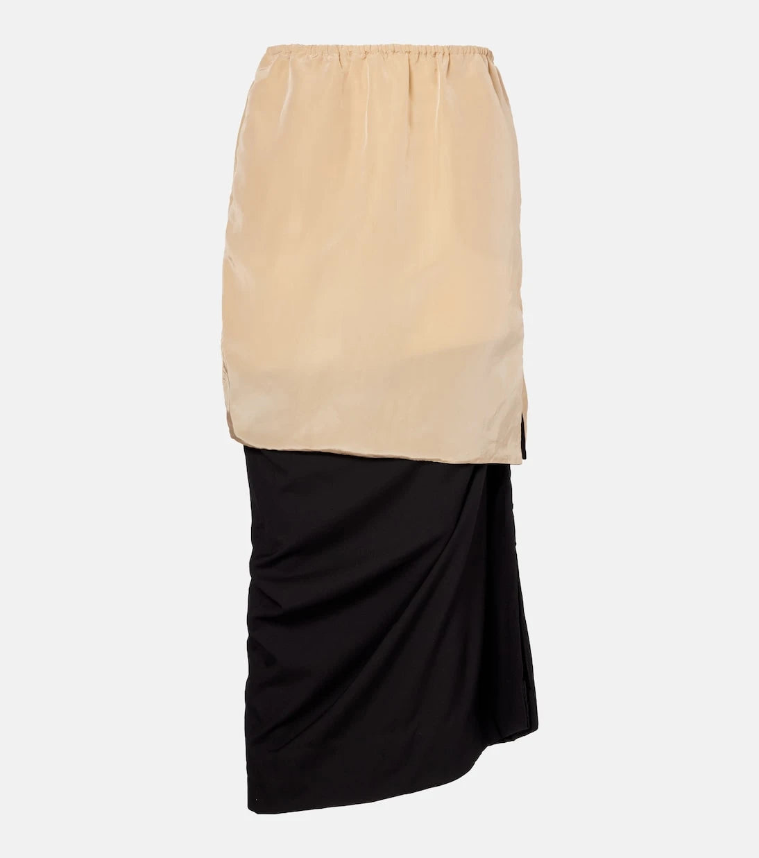 Calvin Klein Collection - Tyler layered wool and silk maxi skirt