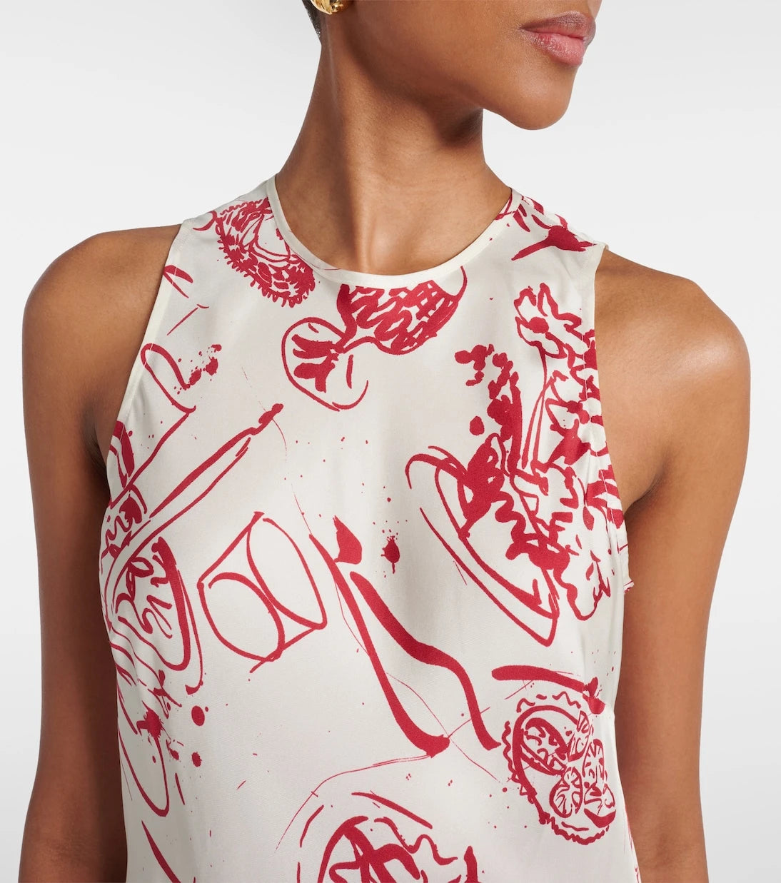 Asceno - Printed silk maxi dress