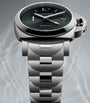 Brushed Steel Luminor Quaranta BiTempo Watch 40mm