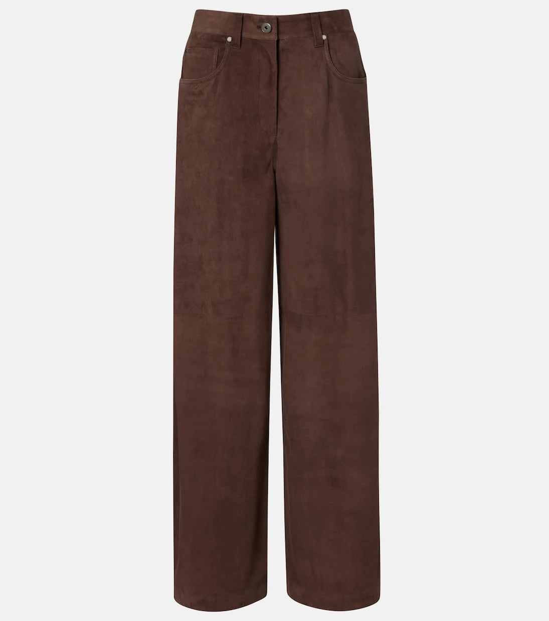 Brunello Cucinelli - Suede wide-leg pants