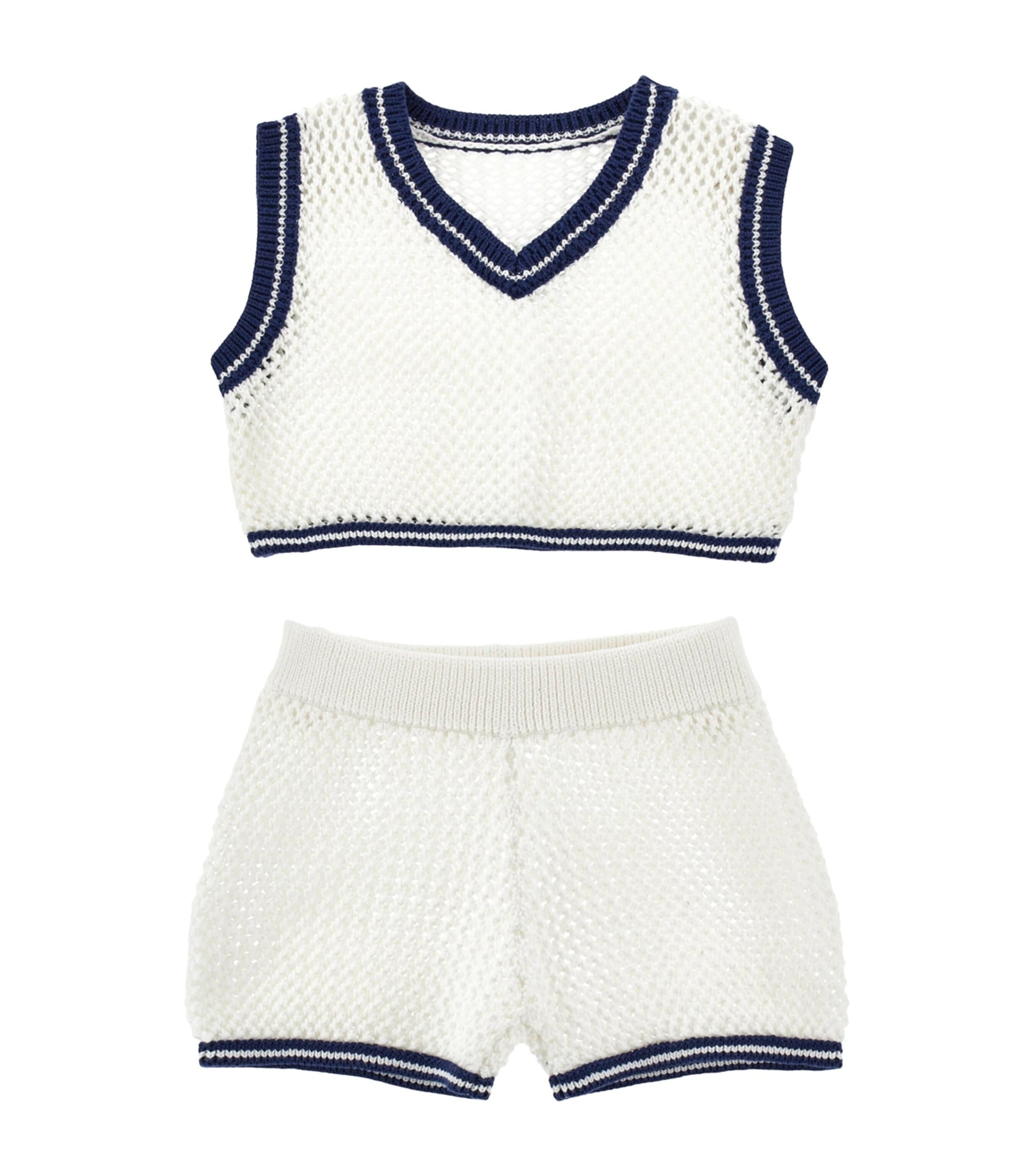 Crochet Sweater Vest and Shorts Set (2-12 Years)
