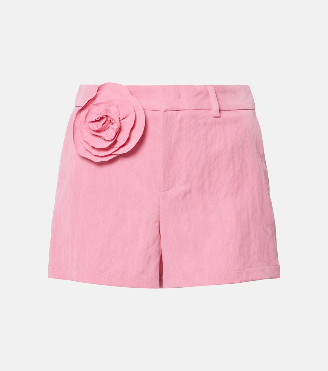 Blumarine - Floral-appliqué gabardine shorts