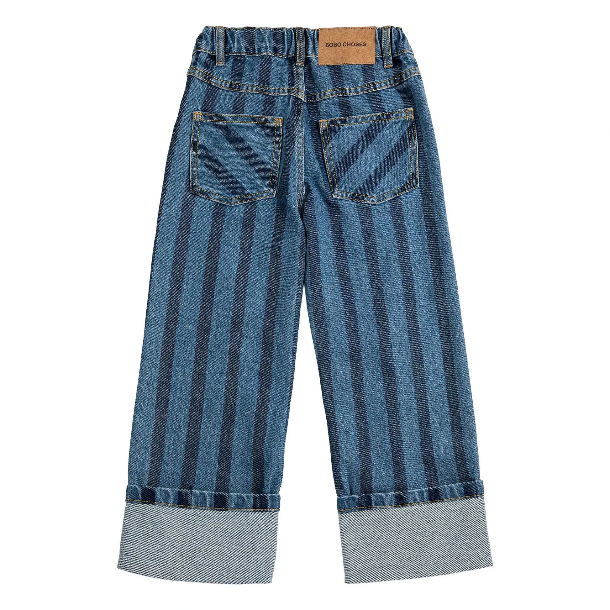 Bobo Choses - Organic Cotton Striped Jeans | Blue