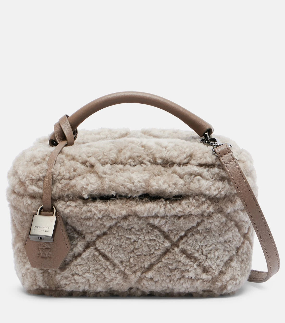 Brunello Cucinelli - Quilted shearling vanity bag