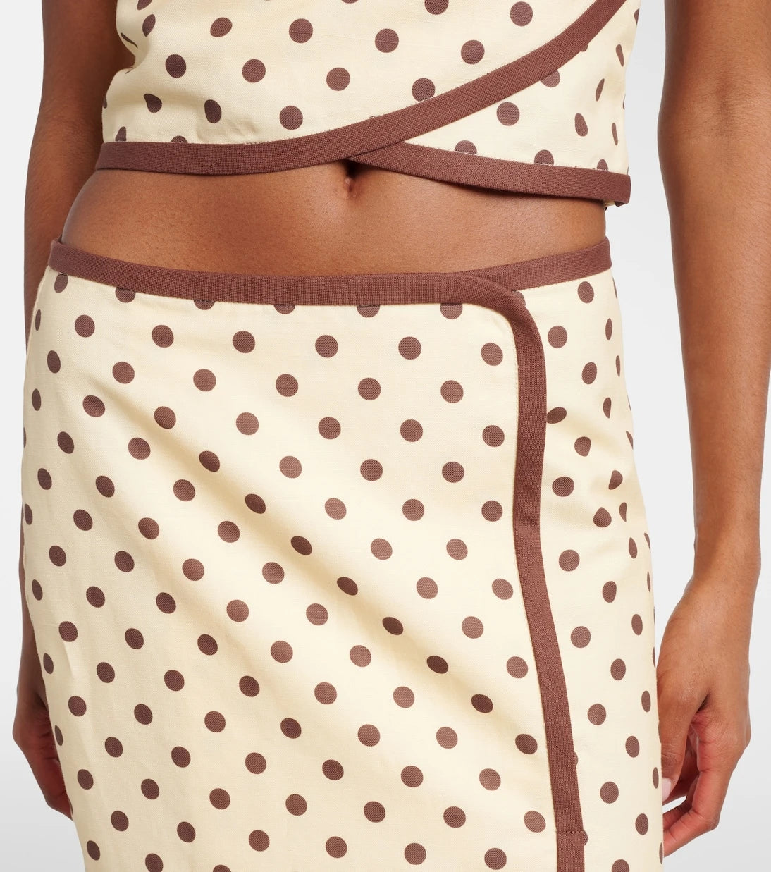 Posse - Bowie linen and cotton wrap skirt
