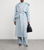 CAMILLA AND MARC Blue Wool-Blend Gehry Trench Coat