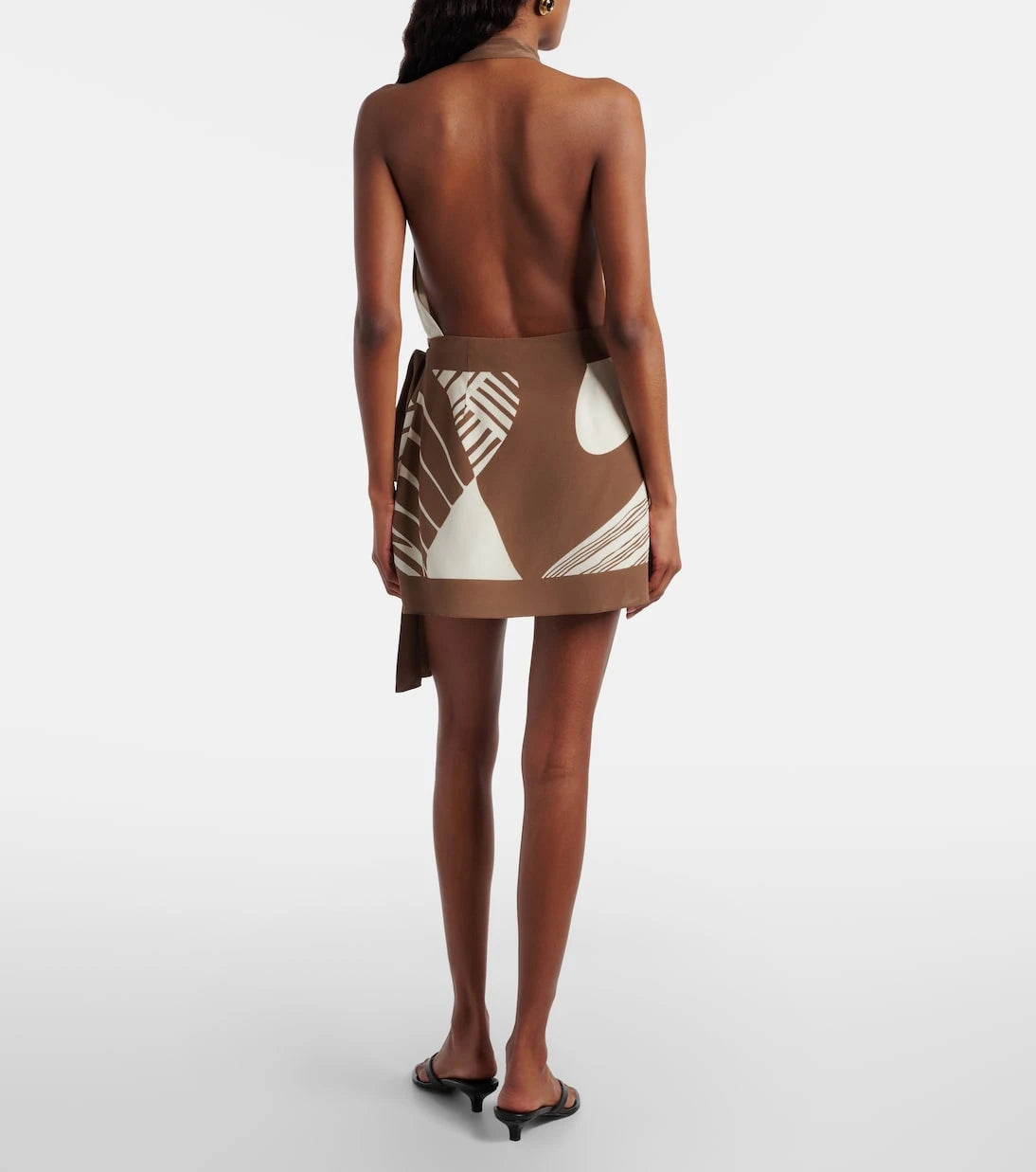 SIR - Almara printed silk wrap dress