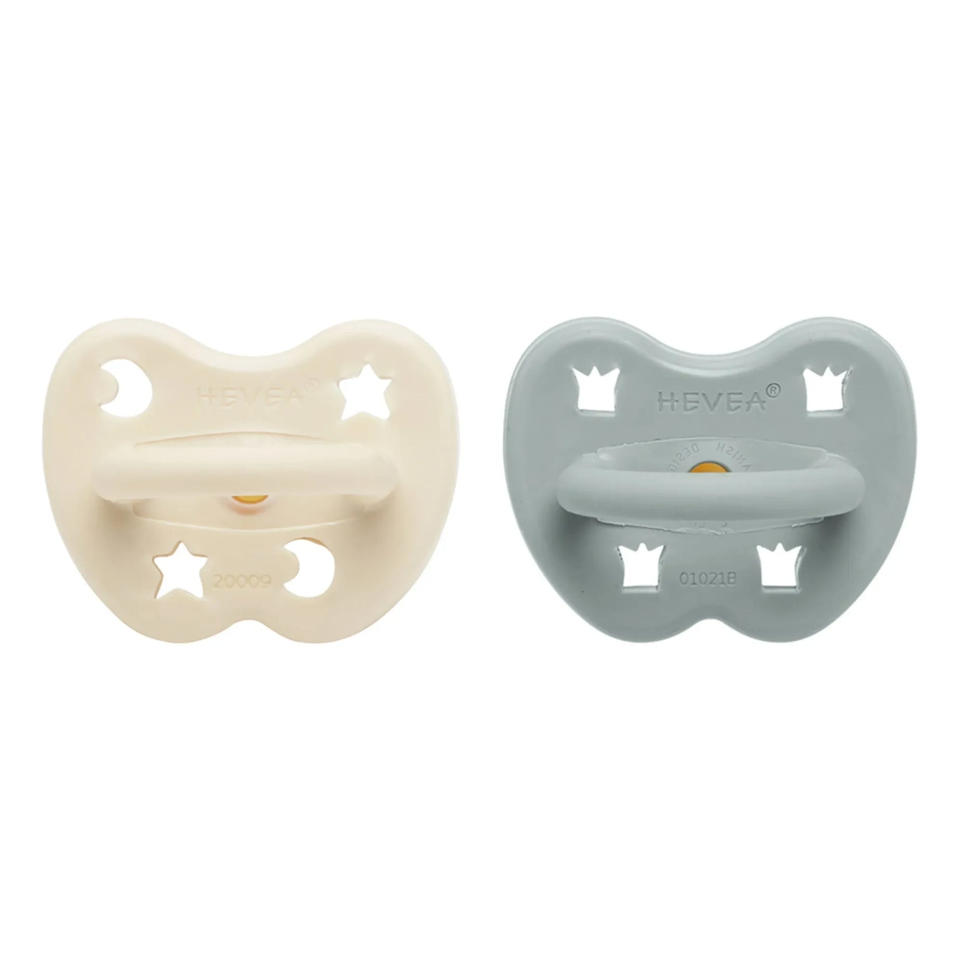 Hevea - Natural Rubber Pacifiers - Set of 2 | Light grey