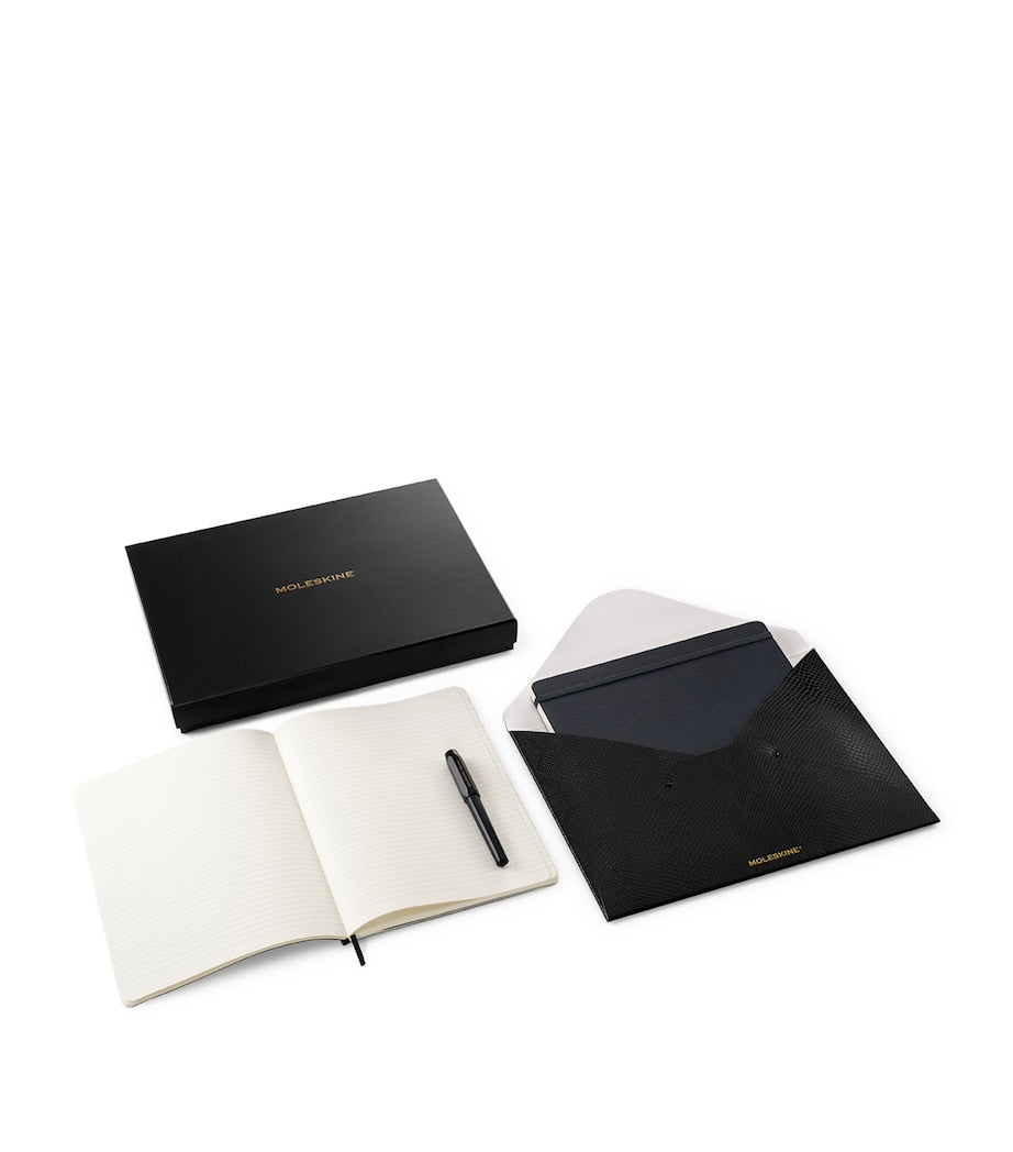 Precious & Ethical Vegan Double Notebook and Pen Set BLACK