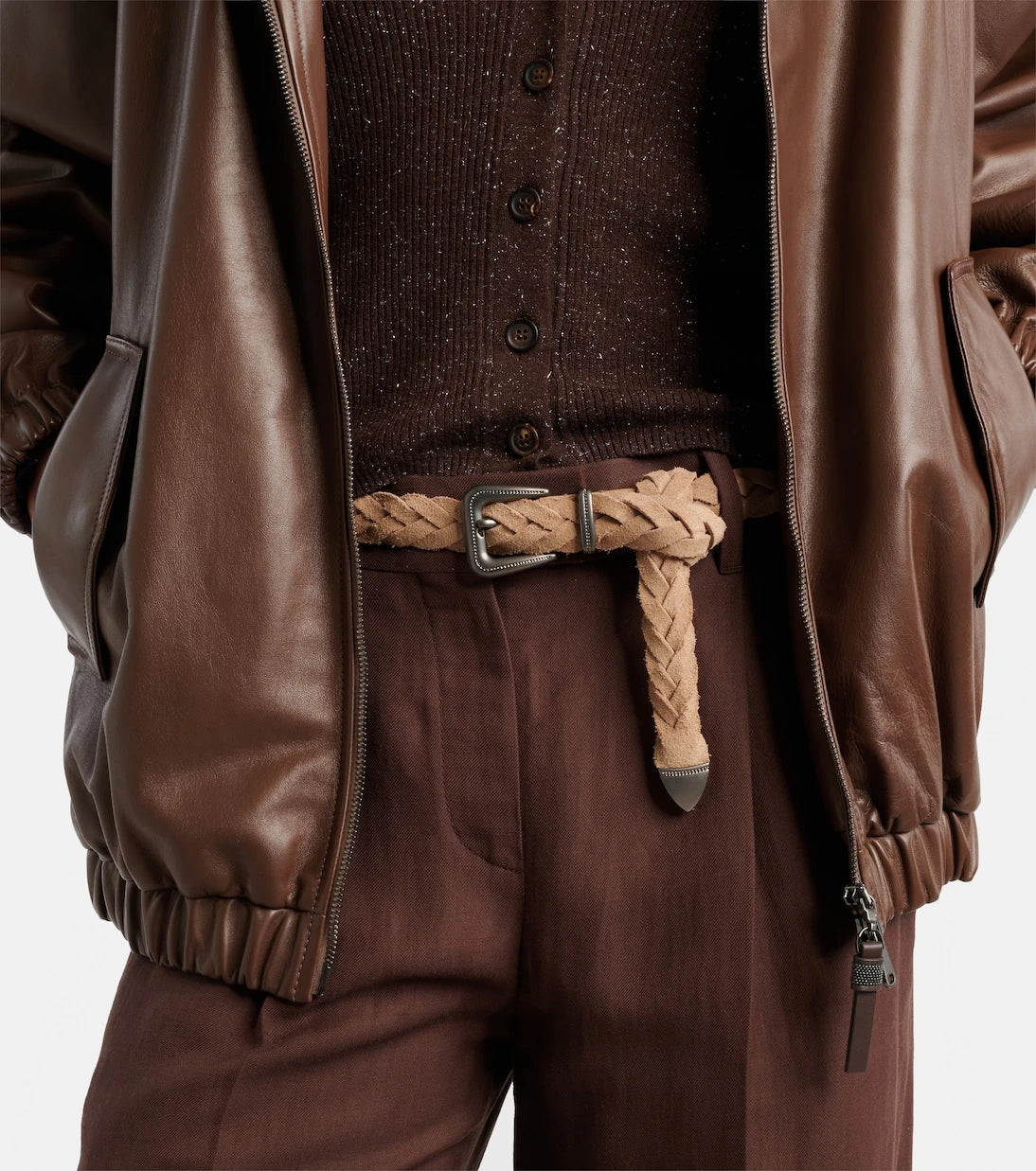 Brunello Cucinelli - Monili braided leather belt