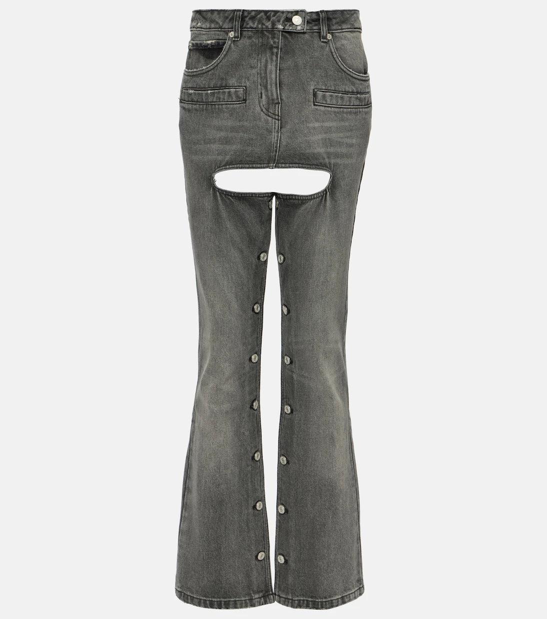 Courrèges - Button-down straight jeans