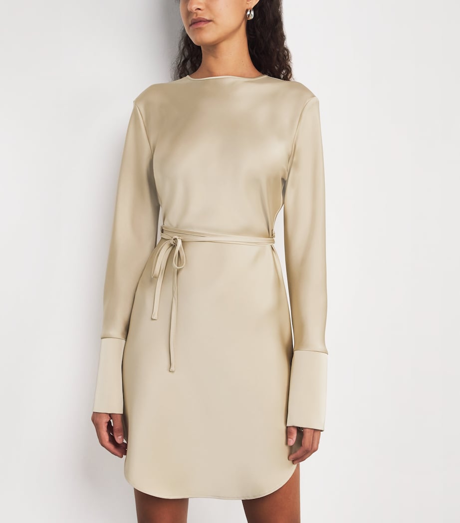 MAX&Co. Beige Satin Mini Dress