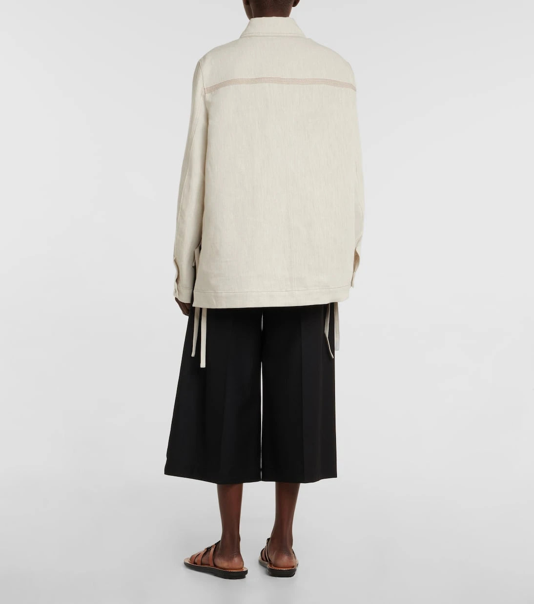 Loewe - جاكيت أنجرام من القطن والكتان